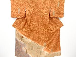 枝垂れ花に椿・短冊模様刺繍訪問着